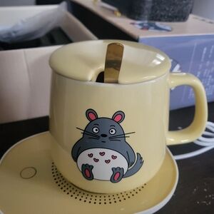 Totoro Mug with Lid and Spoon And Warmee In Box